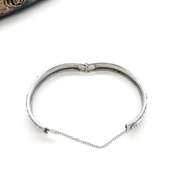 Vintage Whiting & Davis Co hinged bangle bracelet - Picture 8 of 12